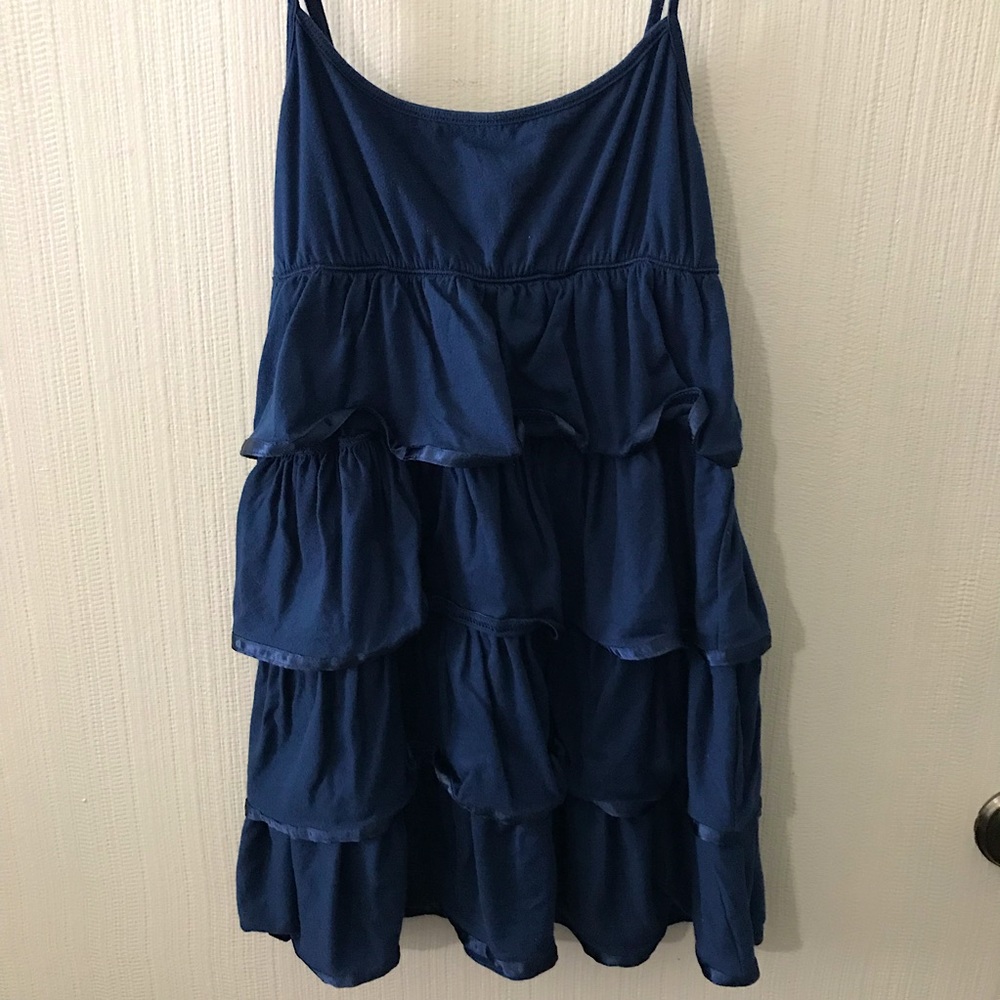 PINK by Victoria’s Secret Blue Satin-Lined Ruffled Dress Size Small.